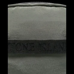 Sacoche STONE ISLAND nylon métal kaki patch logo rose des vents