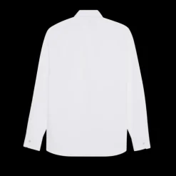 SAINT LAURENT Chemise col en pointe Yves popeline coton blanc