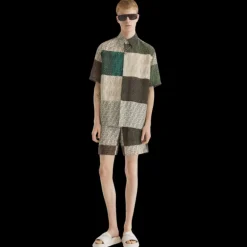 Sandale Fendi Diagonal Mule jacquard FF cuir blanc