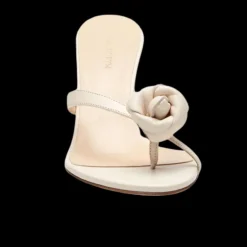 Sandales compensées MAGDA BUTRYM à fleurs en cuir crème