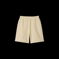 Short ample BURBERRY coton léger beige patch étiquette check beige poche