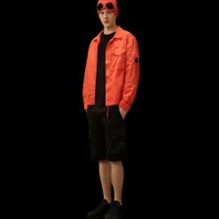 Short cargo CP COMPANY coton stretch doux noir poche verre lunette