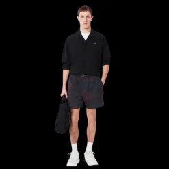 Short cargo LACOSTE nylon imprimé dégradé bleu marine bordeaux