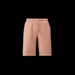 Short CP COMPANY molleton coton rose délavé logo diagonal