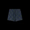 Short de bain à cordon BURBERRY nylon carreaux vert bleu marine