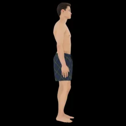 Short de bain à cordon BURBERRY nylon carreaux vert bleu marine