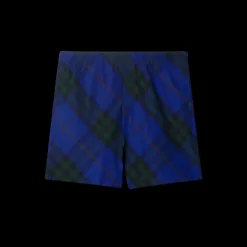 Short de bain BURBERRY à carreaux bleu roi check vert