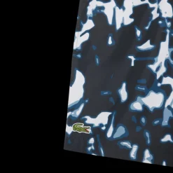 Short de bain LACOSTE nylon déperlant camouflage bleu