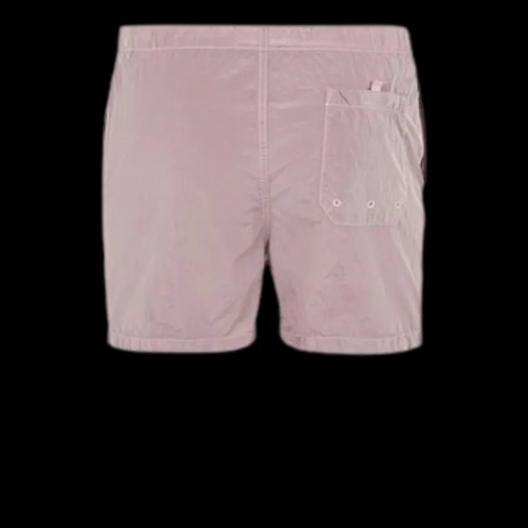 Short de bain STONE ISLAND nylon vieux rose boutons