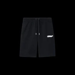 Short de survêtement  OFF WHITE coton noir spray arrow blanc