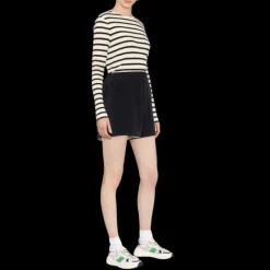 short en velours MONCLER coton bleu marine patch logo