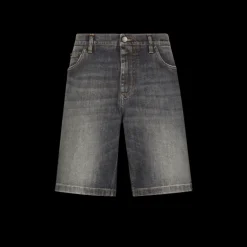 Short jean DOLCE & GABBANA denim stretch délavé bleu clair