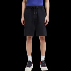 Short MONCLER molleton coton bleu marine poche denim jean