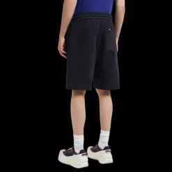 Short MONCLER molleton coton bleu marine poche denim jean