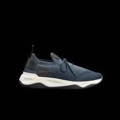 Sneaker basse BERLUTI Shadow maille Scritto bleu deagradé cuir veau