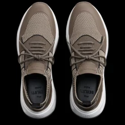 Sneaker basse BERLUTI Shadow Maille beige Cuir Veau Film Gomme