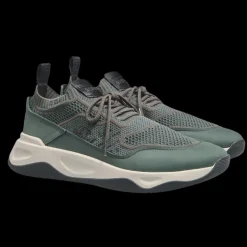 Sneaker basse BERLUTI Shadow maille Scritto vert cuir nubuck