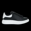Sneakers ALEXANDER MCQUEEN Oversize cuir noir talon blanc semelle blanche