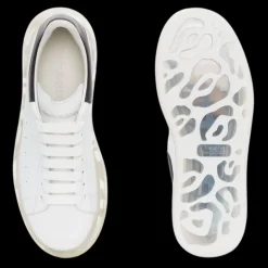 Sneakers ALEXANDER MCQUEEN Oversize cuir blanc talon noir semelle transparente