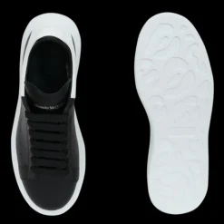 Sneakers ALEXANDER MCQUEEN Oversize cuir noir talon blanc semelle blanche