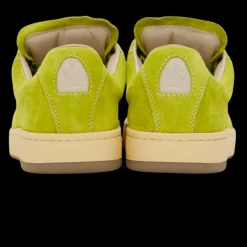 Sneakers baskets LANVIN Curb Lite cuir veau vert Absinthe