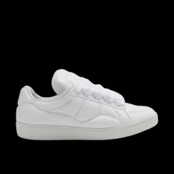 Sneakers baskets LANVIN oversize Curb XL cuir veau blanc