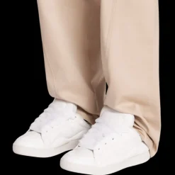 Sneakers baskets LANVIN oversize Curb XL cuir veau blanc