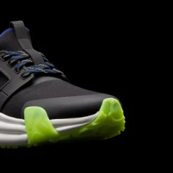 Sneakers baskets MONCLER Lunarove noir semelle jaune fluo