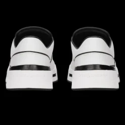 Sneakers DOLCE & GABBANA New Roma cuir veau blanc noir effet 3D logo