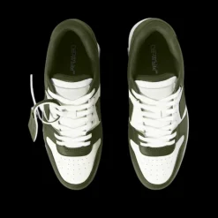 Sneakers OFF WHITE Out of Office cuir blanc vert kaki