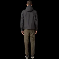 STONE ISLAND Veste à capuche zippée nylon recyclé Crinkle Reps noir