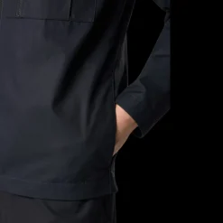 Surchemise zippée  STONE ISLAND Ghost coton noir badge ton sur ton