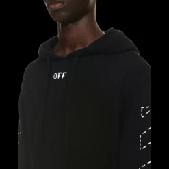 sweat à capuche OFF-WHITE Flèches Diag blanc surpiqures