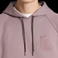 Sweat-shirt à capuche BERLUTI coton parme broderie logo