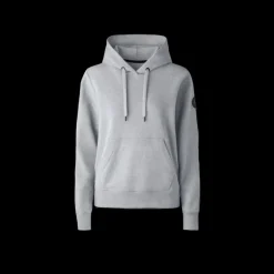 Sweat-shirt à capuche CANADA GOOSE Huron coton gris chiné Black label