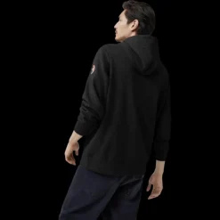 Sweat-shirt à capuche Canada Goose Huron coton noir