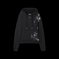 Sweat-shirt à capuche OFF WHITE hoodie coton noir délavé imprimé Mary