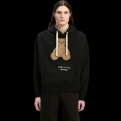 Sweat-shirt à capuche PALM ANGELS coton noir Bear in Mind