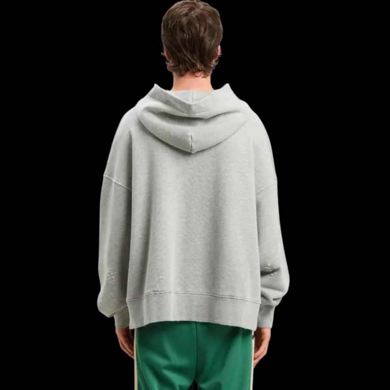 Sweat-shirt à capuche PALM ANGELS coton gris nounours multicolore