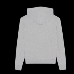 Sweat-shirt à capuche SAINT LAURENT coton gris logo Saint Laurent Rive Gauche