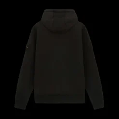 Sweat-shirt à capuche STONE ISLAND coton molleton noir