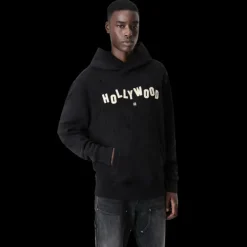 Sweat-shirt capuche AMIRI hoodie coton noir Hollywood Shotgun
