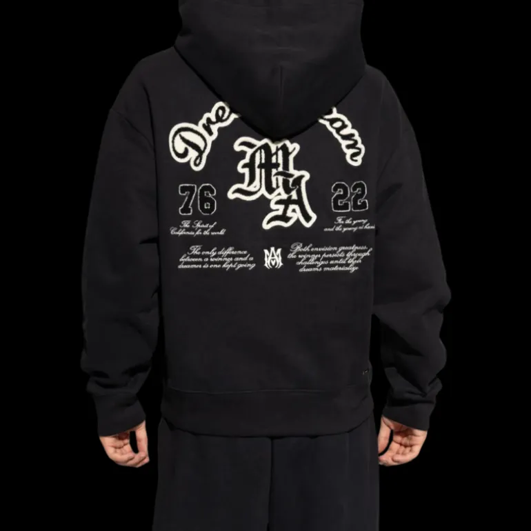 Sweat-shirt capuche AMIRI Dreamteam hoodie coton noir
