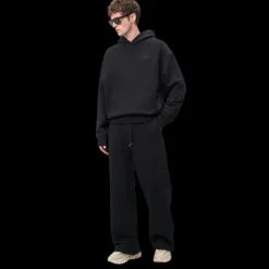 Sweat-shirt capuche AMIRI hoodie coton noir broderie logo ton sur ton