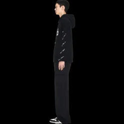 Sweat-shirt capuche OFF WHITE coton noir V.Abloh 23 blanc