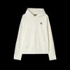 Sweat-shirt capuche PALM ANGELS coton écru broderie Monogramme PA poitrine