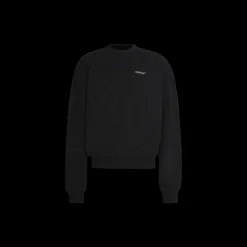 Sweat-shirt OFF WHITE Arrow col rond coton noir dos croix rose