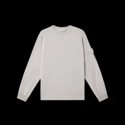 Sweat-shirt STONE ISLAND col rond Ghost coton gris badge ton sur ton