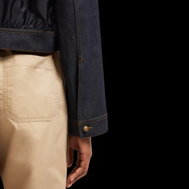 tencin JEANS BRUT COURTE+4POCHES+DOS NYLON