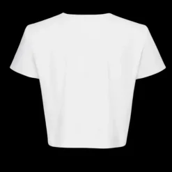 Top col rond MAGDA BUTRYM coton blanc crochet beige poitrine